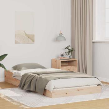 ARDEBO.de - Bettgestell Braun 100 x 210 cm Massivholz Kiefer