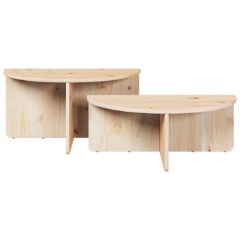 Couchtisch 2 pcs Natürlich 79 x 39.5 x 40 cm Massivkiefer