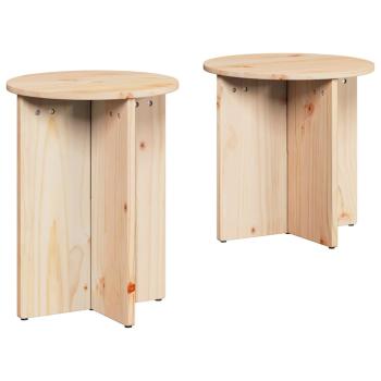 Couchtisch 2 pcs Natürlich 41,5 x 41,5 x 41 cm Massivkiefer