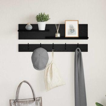 ARDEBO.de - Wandmontierter Kleiderständer Schwarze Eiche 90 x 15 x 36 cm