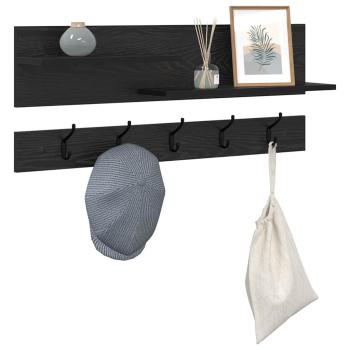 Wandmontierter Kleiderständer Schwarze Eiche 90 x 15 x 36 cm