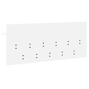 ARDEBO.de - Wandmontierter Kleiderständer mit Regal Weiß 100 x 40 x 12 cm