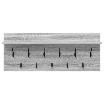 Wandmontierter Kleiderständer Grau Sonoma 100 x 40 x 12 cm