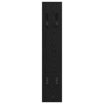 Wandmontierter Kleiderständer Schwarze Eiche 20 x 1,5 x 100 cm