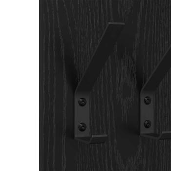 Wandmontierter Kleiderständer Schwarze Eiche 20 x 1,5 x 100 cm