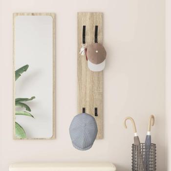 ARDEBO.de - Wandmontierter Kleiderständer Sonoma Eiche 20 x 1,5 x 100 cm