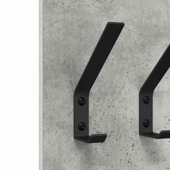 Wandmontierter Kleiderständer Betongrau 20 x 1,5 x 100 cm