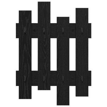 ARDEBO.de - Wandmontierter Kleiderständer Schwarz Eiche 60 x 3 x 82 cm