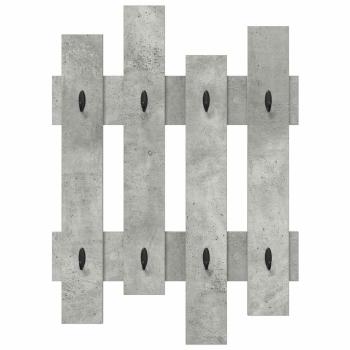 Wandmontierter Kleiderständer Betongrau 60 x 3 x 82 cm