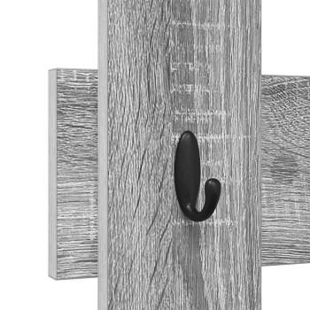 Wandmontierter Kleiderständer Grau sonoma 60 x 3 x 82 cm