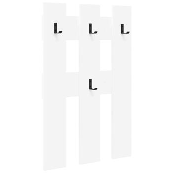 Wandmontierter Kleiderständer mit Speicher Weiß 65 x 3 x 100 cm