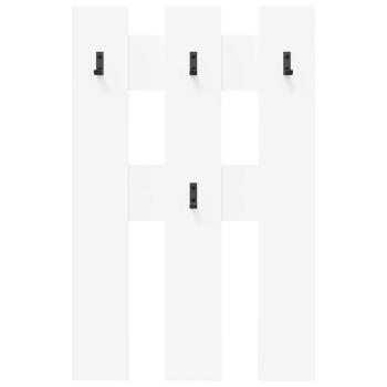 Wandmontierter Kleiderständer mit Speicher Weiß 65 x 3 x 100 cm