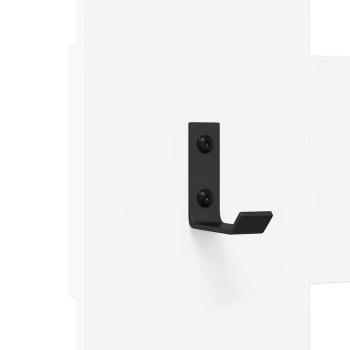 Wandmontierter Kleiderständer mit Speicher Weiß 65 x 3 x 100 cm