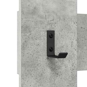 Wandmontierter Kleiderständer Betongrau 65 x 3 x 100 cm