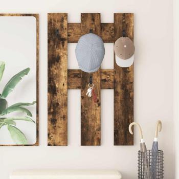 ARDEBO.de - Wandmontierter Kleiderständer Räuchereiche 65 x 3 x 100 cm