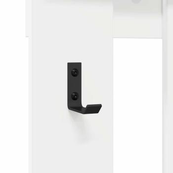 Wandmontierter Kleiderständer Weiß 100 x 10 x 100 cm