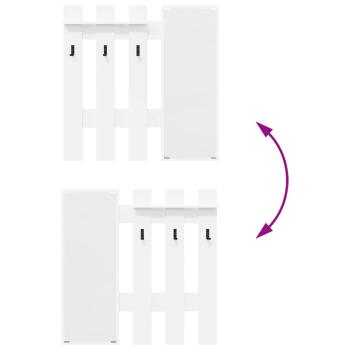 Wandmontierter Kleiderständer Weiß 100 x 10 x 100 cm