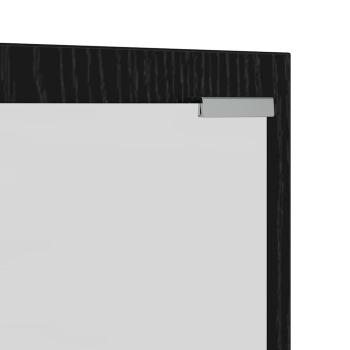 Wandmontierter Kleiderständer Schwarz Eiche 100 x 10 x 100 cm