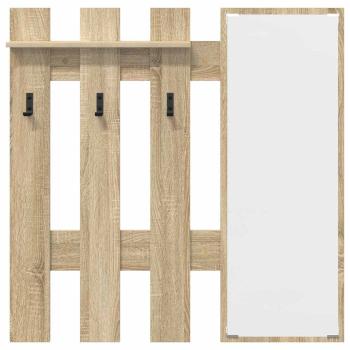 Wandmontierter Kleiderständer Sonoma Eiche 100 x 10 x 100 cm