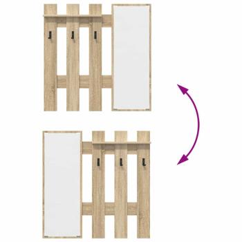 Wandmontierter Kleiderständer Sonoma Eiche 100 x 10 x 100 cm