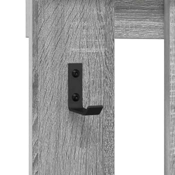 Wandmontierter Kleiderständer Grau sonoma 100 x 10 x 100 cm