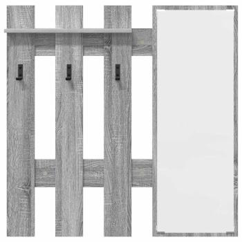 Wandmontierter Kleiderständer Grau sonoma 100 x 10 x 100 cm