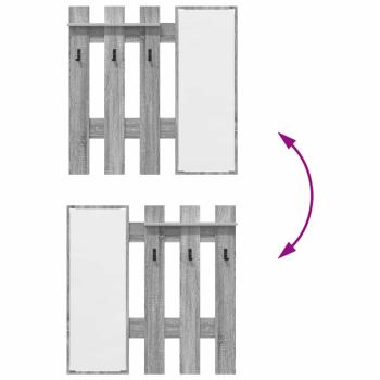Wandmontierter Kleiderständer Grau sonoma 100 x 10 x 100 cm