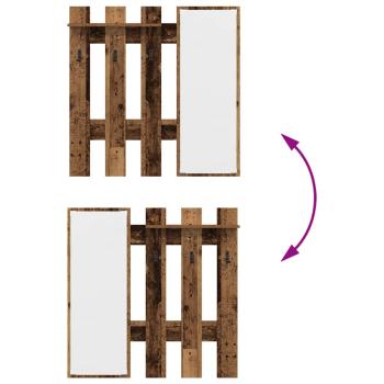 Wandmontierter Kleiderständer Altes Holz 100 x 10 x 100 cm