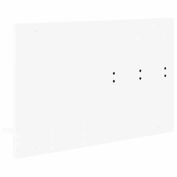 Wandmontierter Kleiderständer mit Regal mit Speicher mit Spiegel Weiß 90 x 10 x 50 cm