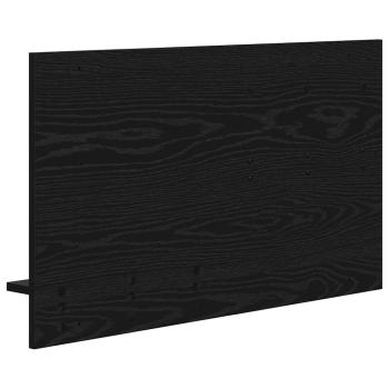 Wandmontierter Kleiderständer Schwarz Eiche 90 x 10 x 50 cm