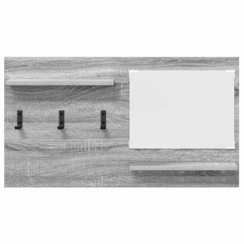 Wandmontierter Kleiderständer Grau sonoma 90 x 10 x 50 cm