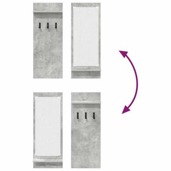 Wandmontierter Kleiderständer Betongrau 70 x 10 x 90 cm