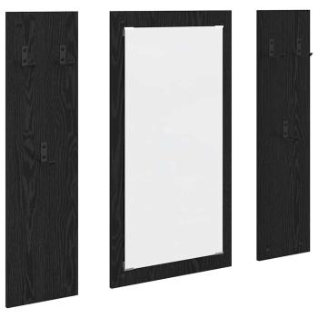 Wandmontierter Kleiderständer Schwarze Eiche 96 x 1.5 x 90 cm