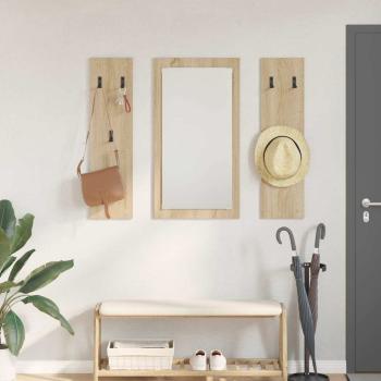 ARDEBO.de - Wandmontierter Kleiderständer Sonoma Eiche 96 x 1.5 x 90 cm