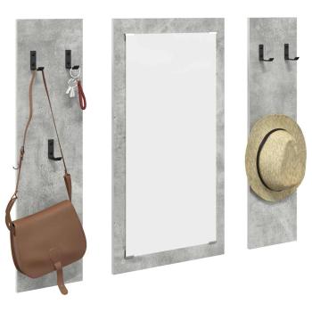 Wandmontierter Kleiderständer Betongrau 96 x 1.5 x 90 cm