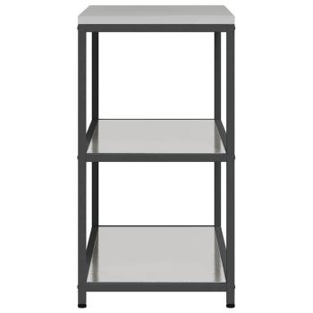 Küchenlageregal mit Regal mit Speicher Silber 60 x 50 x 92 cm Edelstahl