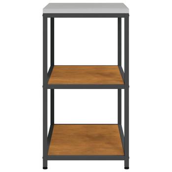Küchenlageregal mit Regal mit Speicher Rostig 60 x 50 x 92 cm Wetterstahl