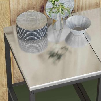 Küchenlageregal mit Regal mit Speicher Olivgrün 60 x 50 x 92 cm Stahl