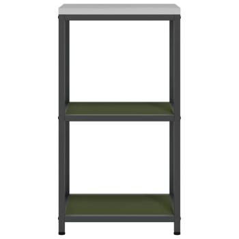 Küchenlageregal mit Regal mit Speicher Olivgrün 60 x 50 x 92 cm Stahl