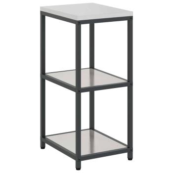 Küchenlageregal mit Regal mit Speicher Silber 60 x 50 x 92 cm Edelstahl