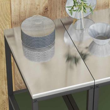 Küchenlageregal mit Regal mit Speicher Olivgrün 60 x 50 x 92 cm Stahl