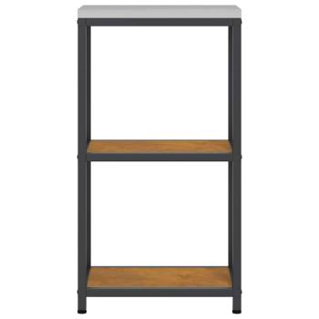 Küchenlageregal mit Regal mit Speicher Rostig 60 x 50 x 92 cm Wetterstahl