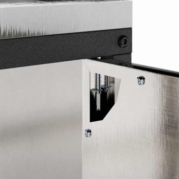 Küchenlagerregal mit Regal mit Speicher mit Tür Silber 60 x 50 x 92 cm Edelstahl