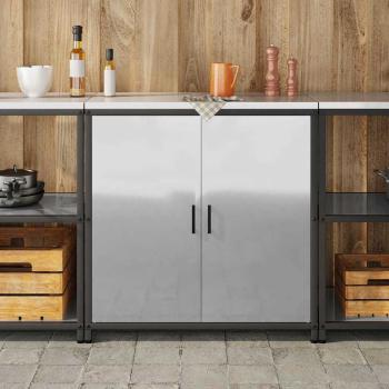 Küchenlagerregal Silber 60 x 50 x 92 cm Galvanisierter Stahl
