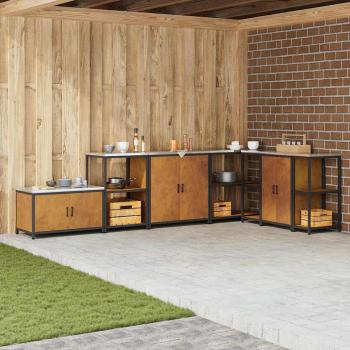 ARDEBO.de - Küchenlagerregal mit Regal Rostig 60 x 50 x 92 cm Wetterstahl