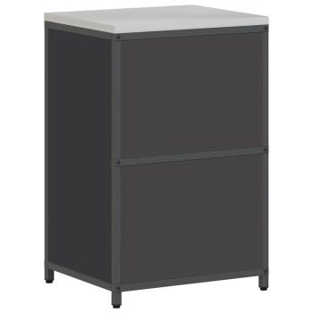 Küchenlagerregal mit Regal mit Speicher mit Tür Schwarz 60 x 50 x 92 cm Stahl