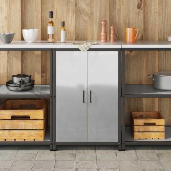 Küchenlagerregal Silber 60 x 50 x 92 cm Galvanisierter Stahl