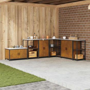 ARDEBO.de - Küchenlagerregal Rostig 60 x 50 x 92 cm Wetterstahl