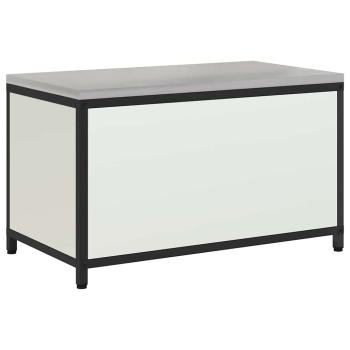 Küchenlagerregal mit Schubladen mit Regal mit Speicher mit Tür Weiß 60 x 50 x 92 cm Stahl