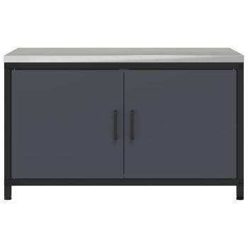 Küchenlagerregal mit Regal mit Speicher mit Tür Anthrazit 60 x 50 x 92 cm Stahl